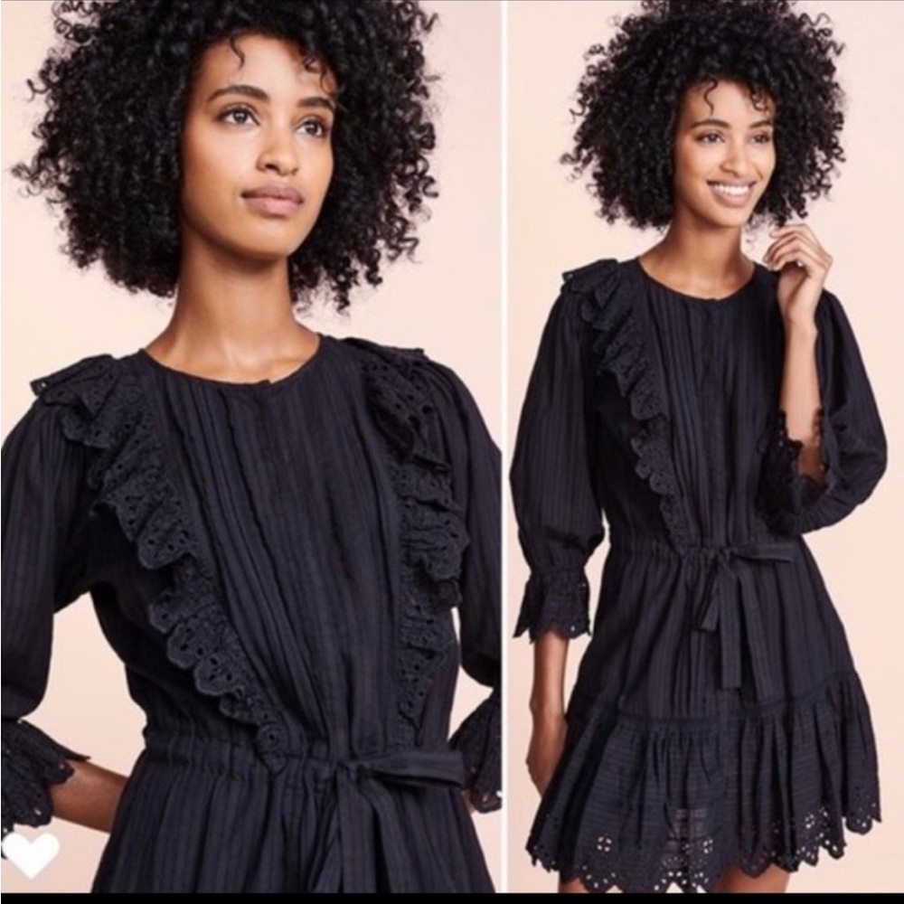 La Vie Rebecca Taylor Black Mini Dress Size Small S